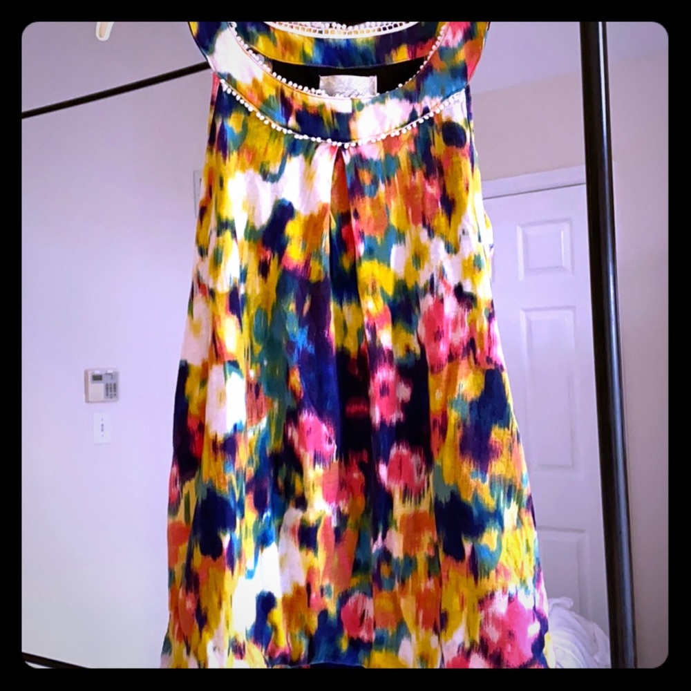 Colorful Deletta Bubble Hem Rainbow Top
